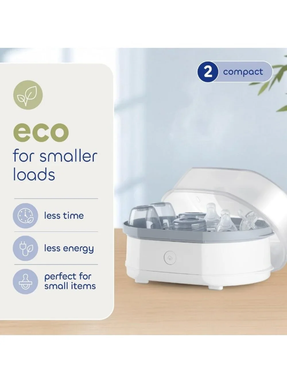 3-in-1 Electric Steam Sterilizer for Baby Bottles & Accessories - Fast
